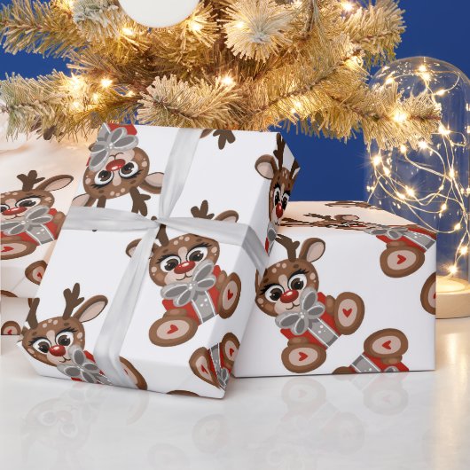 Rudolph Kerstmis Cadeaupapier (Feestdagen)