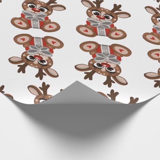 Rudolph Kerstmis Cadeaupapier (Hoek)