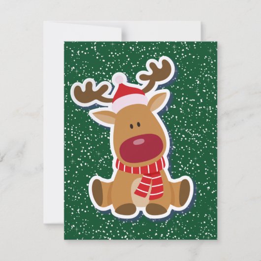 Rudolph-kerstWenskaart Feestdagenkaart (Voorkant)