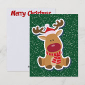 Rudolph-kerstWenskaart Feestdagenkaart (Voorkant / Achterkant)