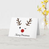 Rudolph-Merry Christmas Kaart (Gele Bloem)