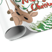 Rudolph Merry Christmas - Matte Wrapping Paper Cadeaupapier (Rol Hoek)