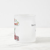 Rudolph Merry Christmas - Personalized Glass Mug Matglas Koffiemok (Center)