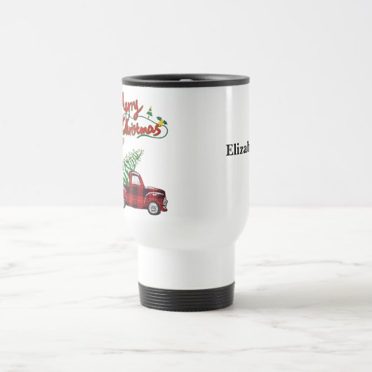 Rudolph Merry Christmas - Personalized Travel Mug Reisbeker (Center)