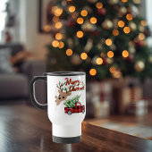 Rudolph Merry Christmas - Personalized Travel Mug Reisbeker