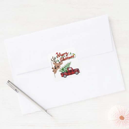 Rudolph Merry Christmas - Sticker (Envelop)