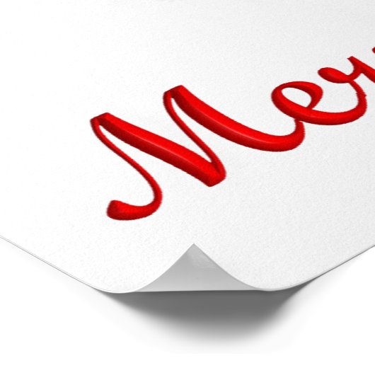  Rudolph Merry Kerstmis Poster (Hoek)