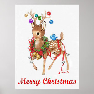 Rudolph Merry Kerstmis Poster
