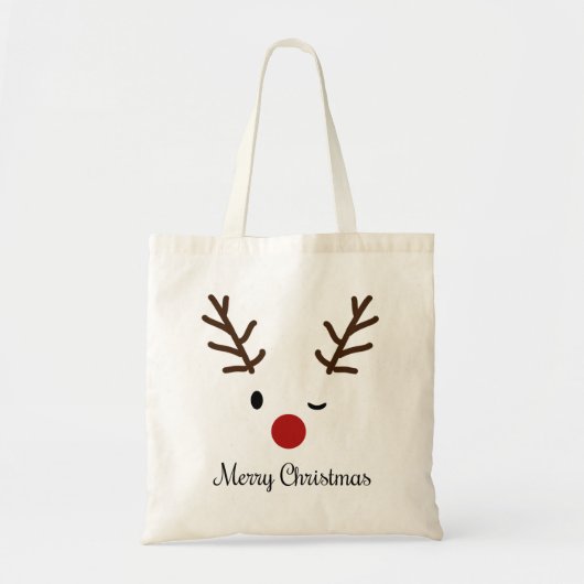 Rudolph Merry Kerstmis Tote Bag (Voorkant)