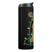 Rudolph met kerstlichten thermosbeker (Gedraaid links)