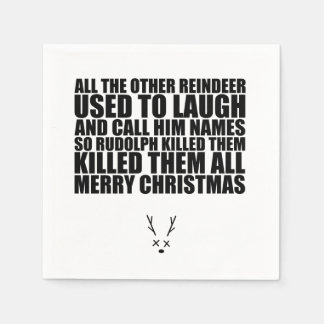 Rudolph Napkins | Snarky Christmas Napkins Servet