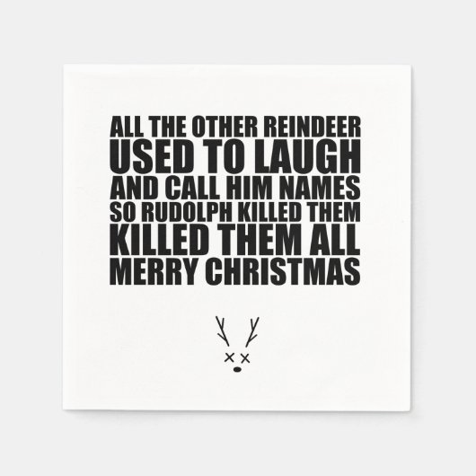 Rudolph Napkins | Snarky Christmas Napkins Servet (Voorkant)