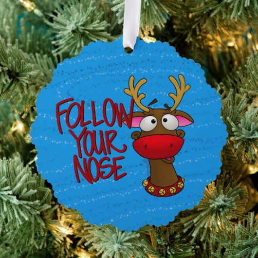 Rudolph Ornament, volg je neus Ornament Kaart (Insitu (Drie))