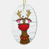 Rudolph, ornament, vrolijk kerstfeest keramisch ornament (Links)