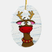 Rudolph, ornament, vrolijk kerstfeest keramisch ornament (Voorkant)
