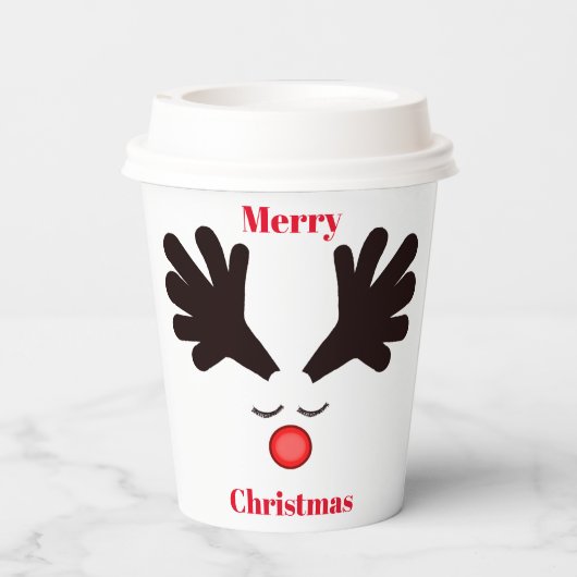 Rudolph Paper cup Papieren Bekers (Achterkant)