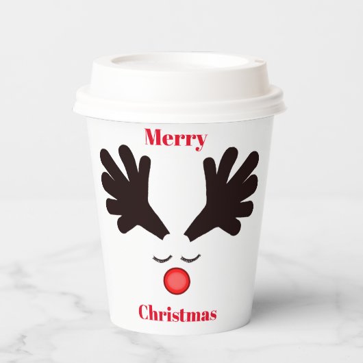 Rudolph Paper cup Papieren Bekers (Voorkant)