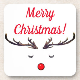 Rudolph Plastic, set van 6, plastic Onderzetters