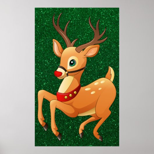 Rudolph Prancing Poster (Voorkant)
