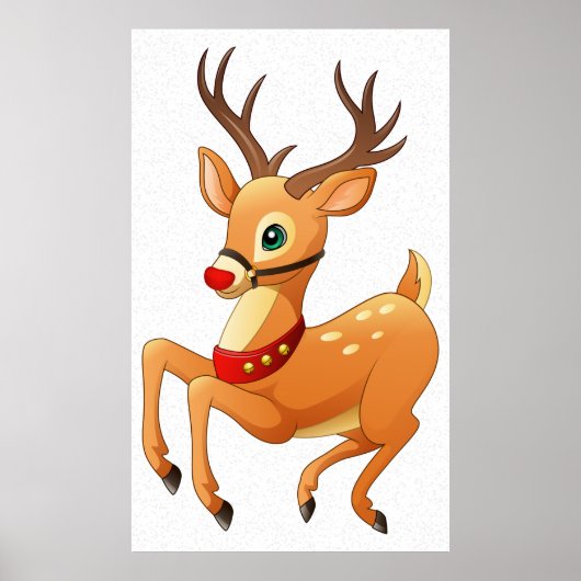 Rudolph Prancing Poster (Voorkant)