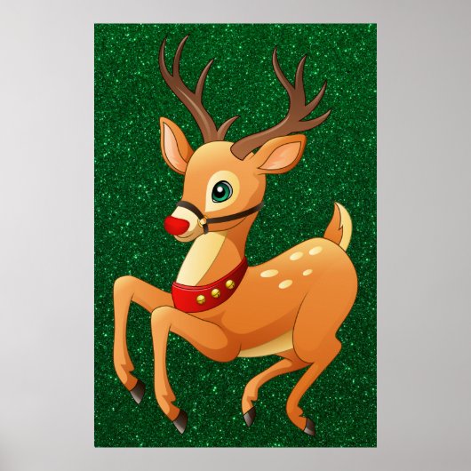 Rudolph Prancing Poster (Voorkant)