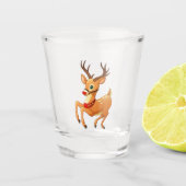 Rudolph Prancing Shot Glass Shot Glas (Voorkant)