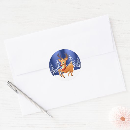 Rudolph Prancing Stickers (Envelop)