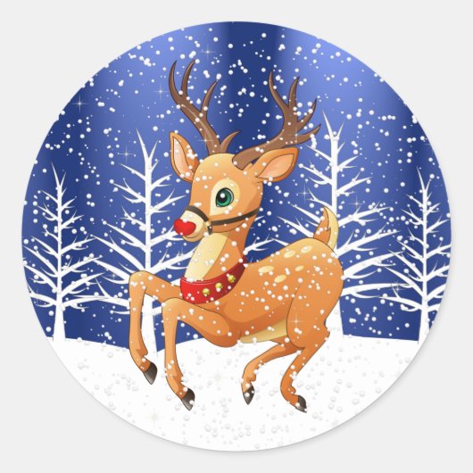 Rudolph Prancing Stickers (Voorkant)