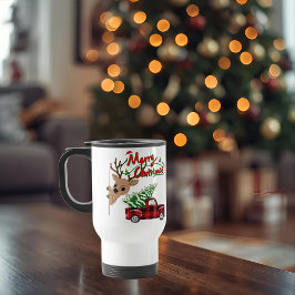 Rudolph Prettig Kerstfeest - Gepersonaliseerde Rei Reisbeker