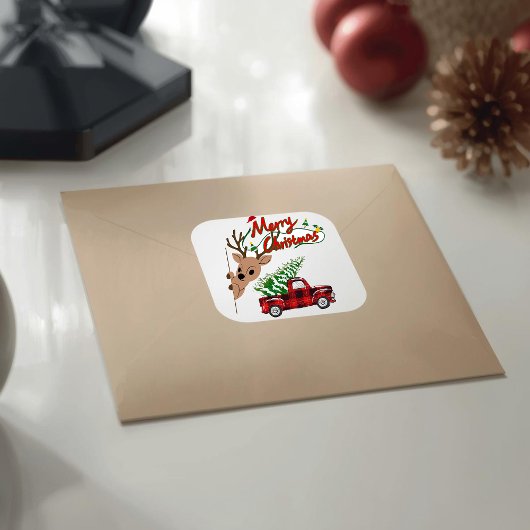 Rudolph Prettig Kerstfeest - Sticker