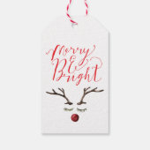 Rudolph Red Nose Reindeer Cadeaulabel (Achterkant)