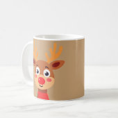 Rudolph Red Nose Reindeer Coffee Mok (Voorkant links)