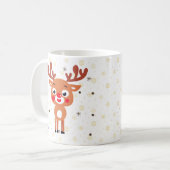 Rudolph Red Nose Reindeer Coffee Mok (Voorkant links)