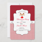 Rudolph Red Nose Reindeer Invitation Kaart (Voorkant)