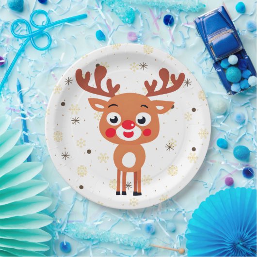 Rudolph Red Nose Reindeer Paper Bord (Feest)