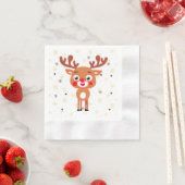 Rudolph Red Nose Reindeer Papier Servet (Insitu)