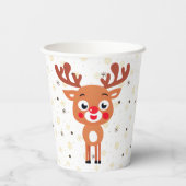 Rudolph Red Nose Reindeer Papieren beker (Achterkant)
