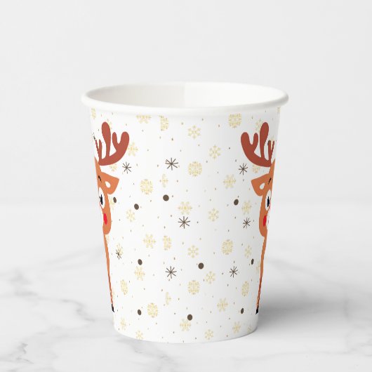 Rudolph Red Nose Reindeer Papieren beker (Links)