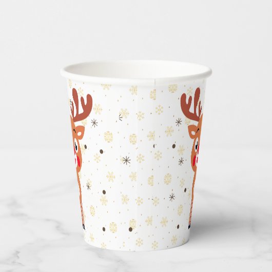 Rudolph Red Nose Reindeer Papieren beker (Rechts)