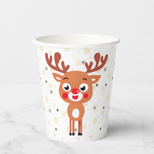 Rudolph Red Nose Reindeer Papieren beker (Voorkant)