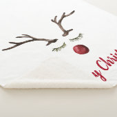 Rudolph Red Nose Reindeer Sherpa Blanket Deken (3/4)
