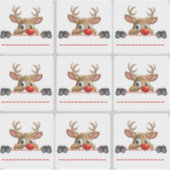 Rudolph Red Nose Reindeer Sticker labels (Voorkant)