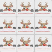 Rudolph Red Nose Reindeer Sticker labels (Voorkant)