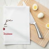 Rudolph Red Nose Reindeer Theedoek (Quarter Fold)