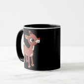 Rudolph Red Nosed Reindeer Kerstpyjama Mannen Mok (Voorkant links)