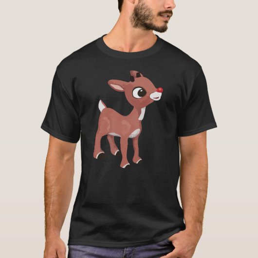 Rudolph Red Nosed Reindeer Kerstpyjama Mannen T-shirt (Voorkant)