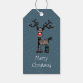 Rudolph Reindeer Cadeaulabel (Voorkant)