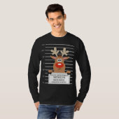 Rudolph Reindeer Crimineel Kerstfeest T-shirt (Voorkant volledig)