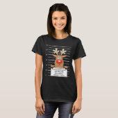Rudolph Reindeer Criminele Kerstmis T-Shirt (Voorkant volledig)