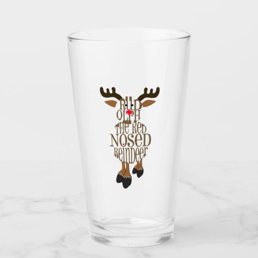 Rudolph Reindeer Glas (Voorkant)